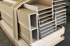 Three different profile shapes to make up one ceiling detail