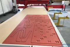 Coloured through MDF machining