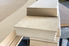 Curved stopends for ceiling feature