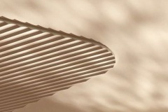 Fluted MDF ceiling feature
