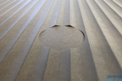 Fluted MDF feature wall
