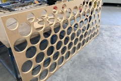MDF cutouts required to pack down services in existing ceiling