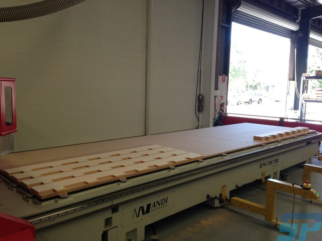 Plywood ceiling feature