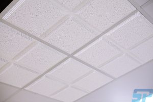 Patterned ceiling tiles