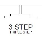 Triple step ceiling tile edge