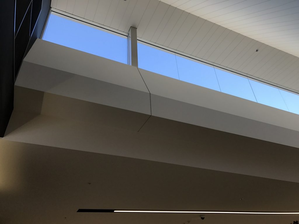 Angled plasterboard bulkheads
