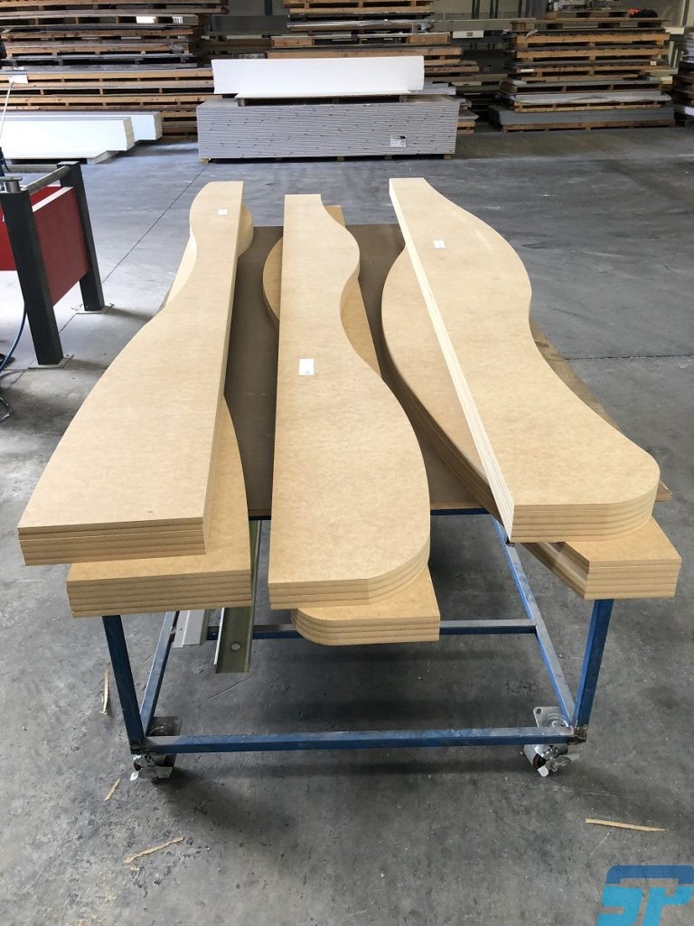 MDF frame plates for curved ceiling