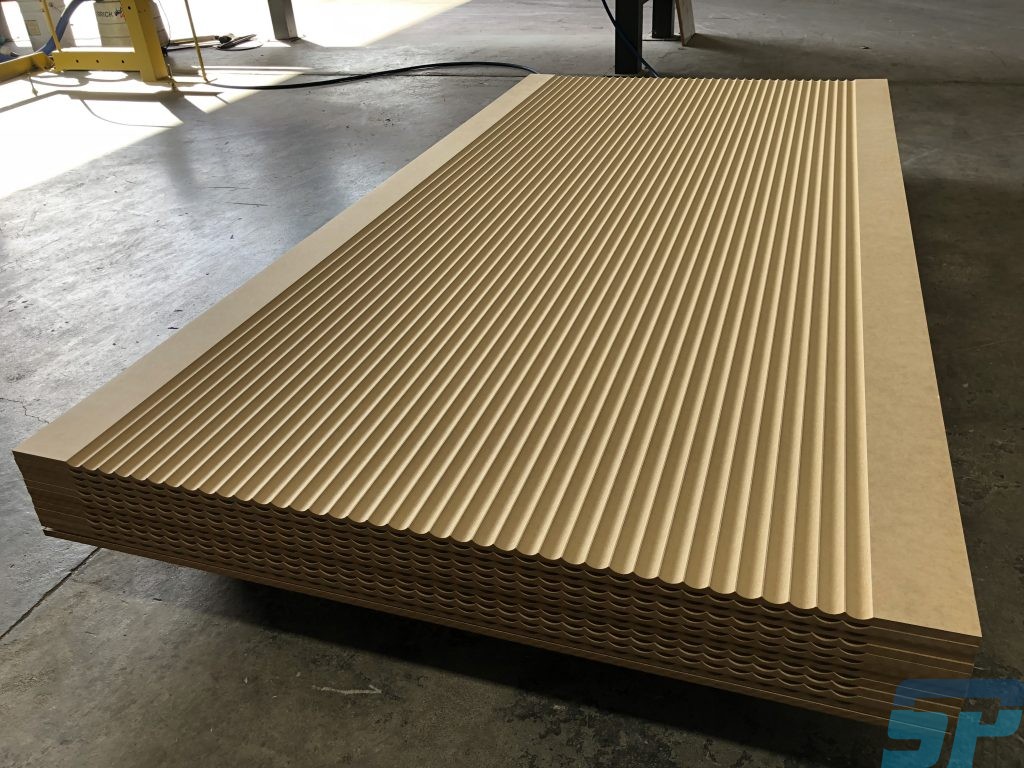 Fluted MDF detail