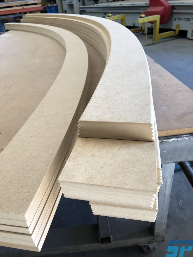 Curved MDF stopend