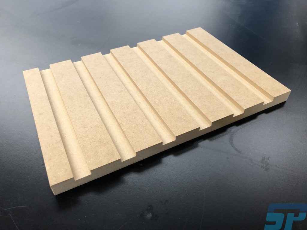 Textured MDF wall cladding, battens