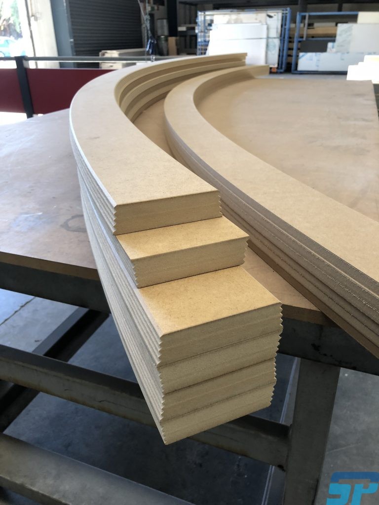 Curved stopends for a 6.4m round bulkhead