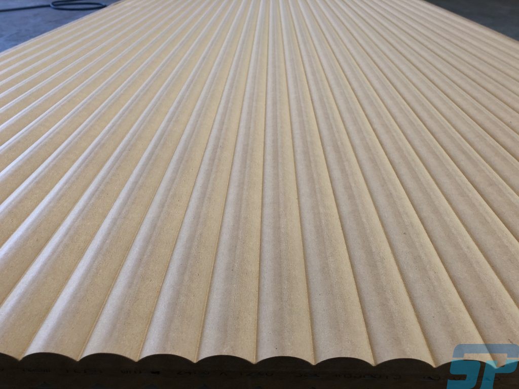 Textured MDF, 38mm wide ribs