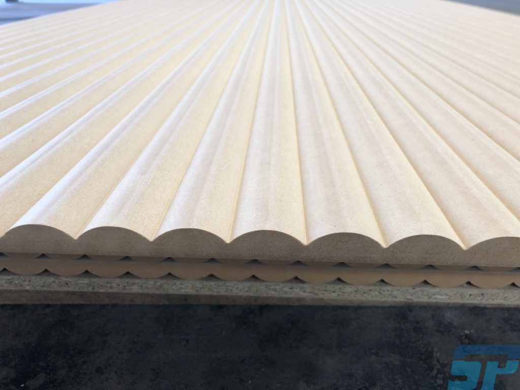 Textured MDF, 38mm wide ribs
