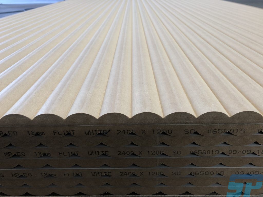 Textured MDF, 38mm wide ribs