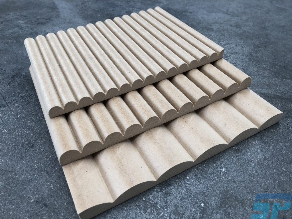 Ribbed MDF wall panels