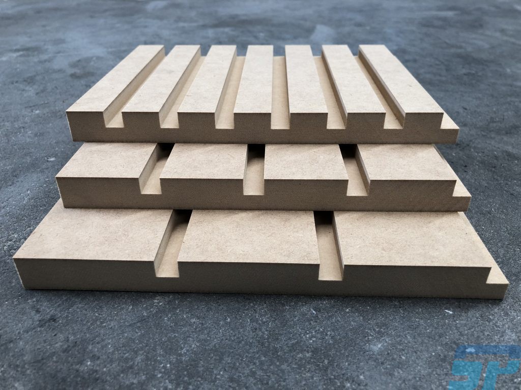 Battened MDF. 20mm, 40mm, 60mm wide battens