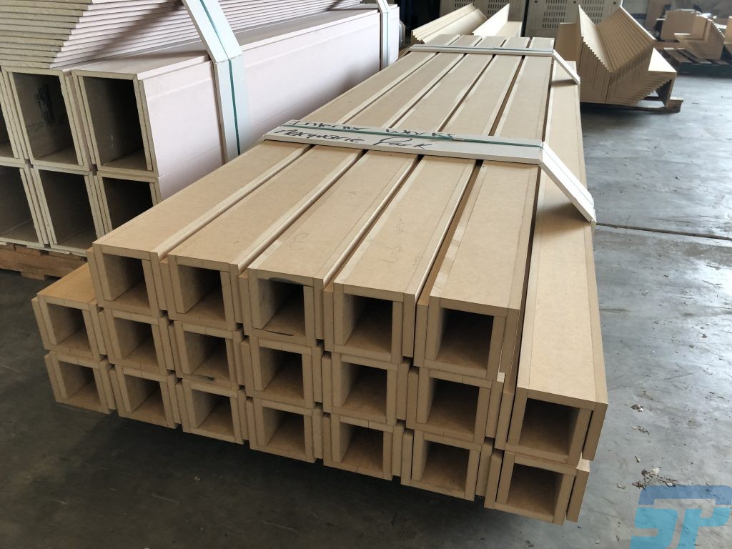 MDF U shapes for curtain pelmets