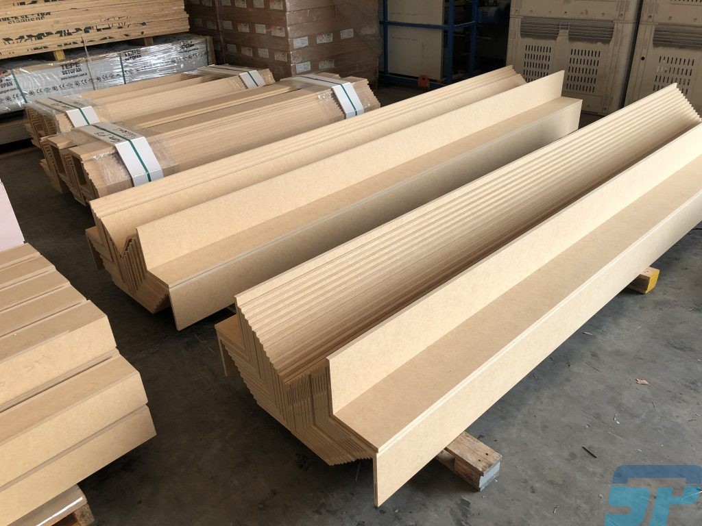 MDF L shapes for curtain pelmets