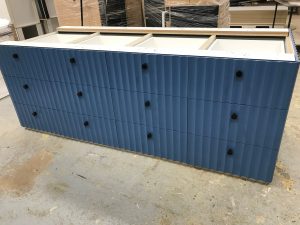 Fluted MDF panels used for island bench